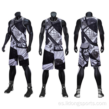 Conjunto de jersey y pantalones cortos de baloncesto de moda transpirable